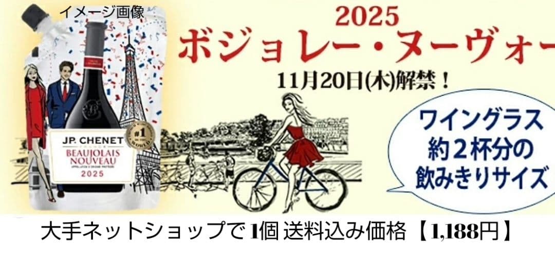 新年会用 限定赤ワイン(2025年版 ボジョレーイージーパック)ラスト20個格安
