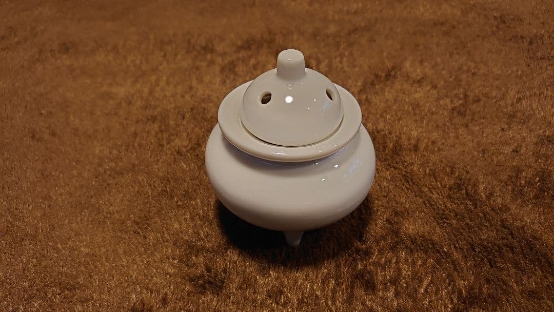 李朝　白磁　香炉　三足　蔵出し　1客