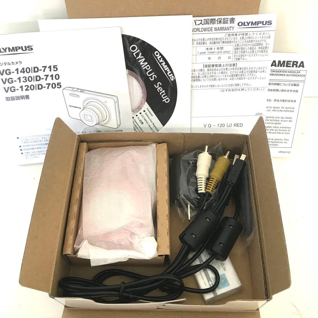 【未使用品】　OLYMPUS VG-120 レッド　コンパクトデジタルカメラ