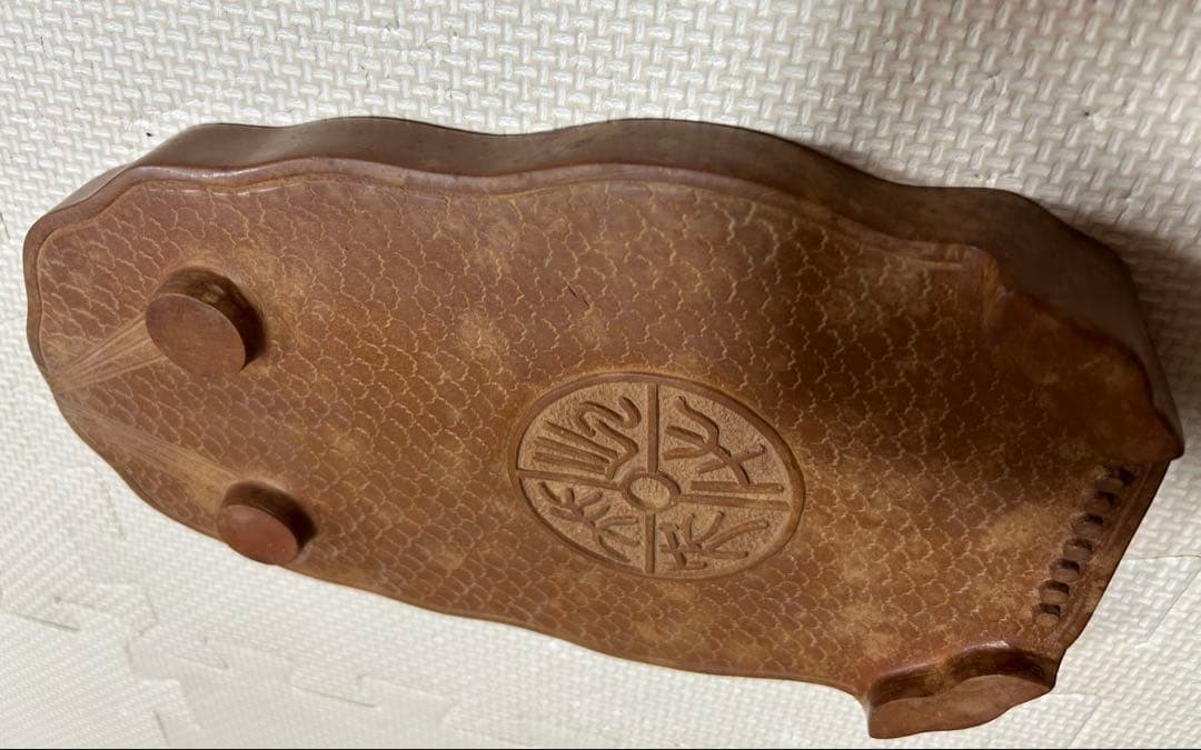 中国清時代 焼物硯　澄泥硯　陶硯