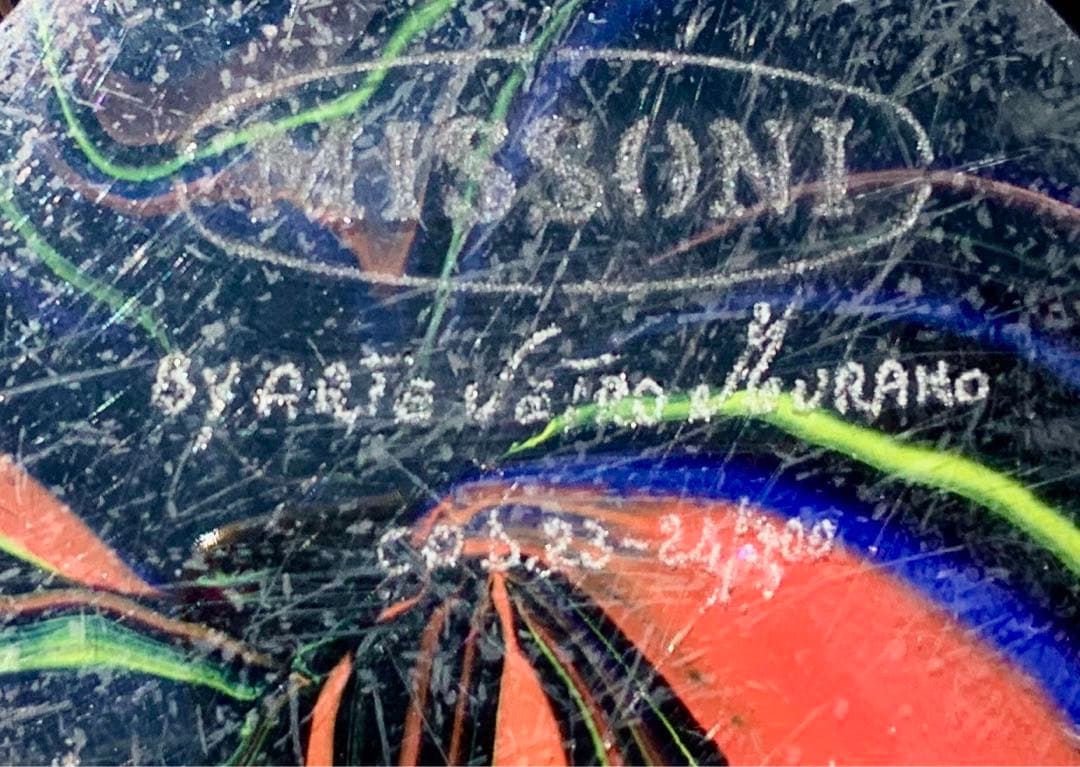 1980'S ミッソーニ ムラーノ製 ガラス ストライプ デザイン 花瓶