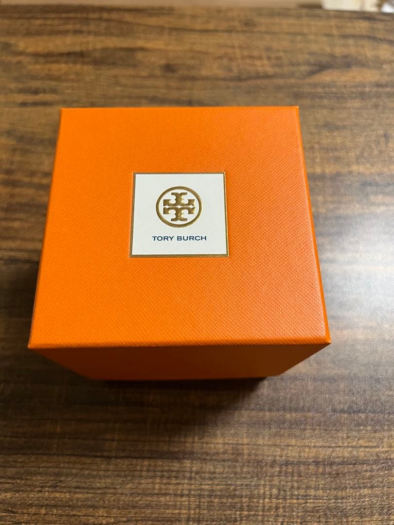 トリーバーチ腕時計 ネイビー レザーベルト 時計 ゴールドロゴ