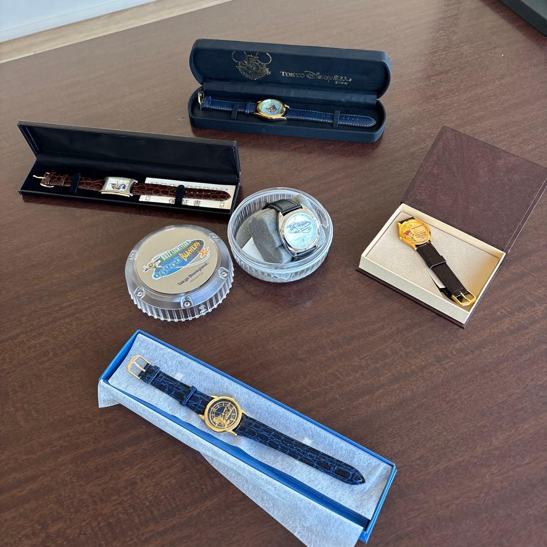 東京ディズニーランド 、シー　周年キャラクター時計 5点セット