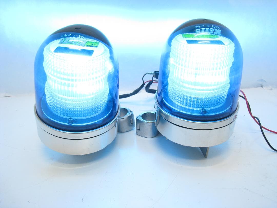 小糸製作所　パトライト フラッシュライト 青 12V 防眩 旧車 バイク