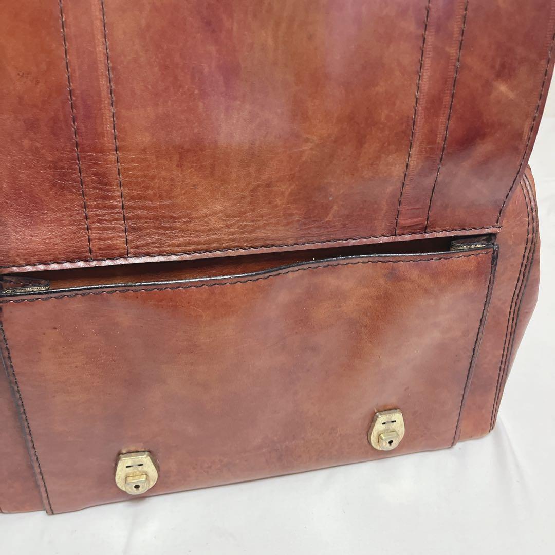 昭和レトロ本革レザードクターボストンバッグ　カバン鞄アンティーク　ダレスバッグ