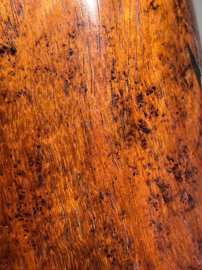 古美術　唐木　黄花梨　筆筒　筆立　螺鈿花紋　文房具　木製　置物　時代物　旧蔵