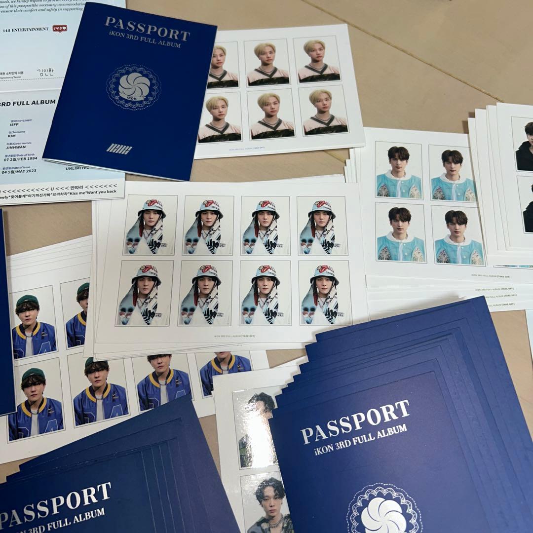 iKON TAKE OFF パスポートフォトブック＋IDカード＋証明写真　51枚