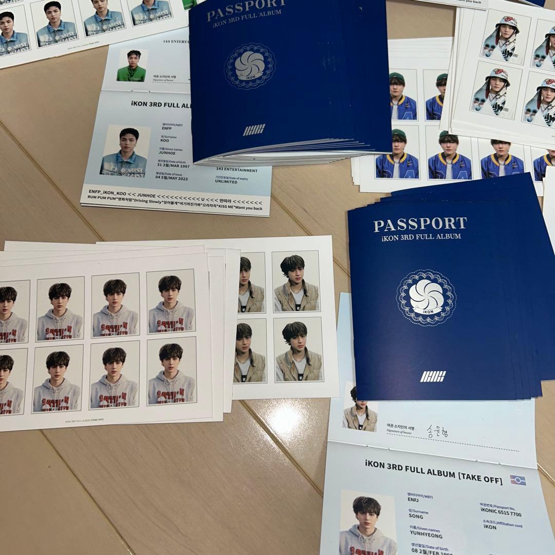 iKON TAKE OFF パスポートフォトブック＋IDカード＋証明写真　51枚