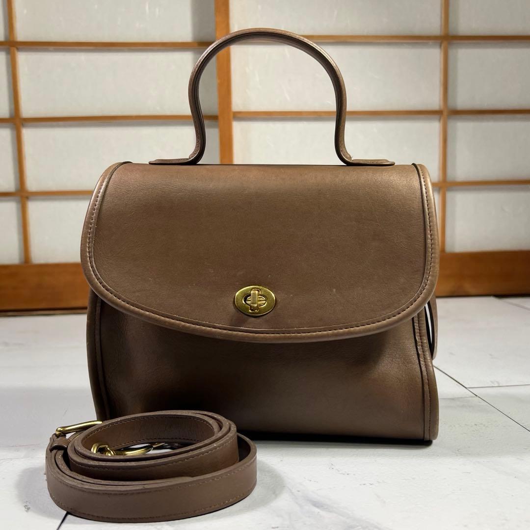 オールドコーチ ショルダーバッグ 2way ターンロック モカブラウン USA製