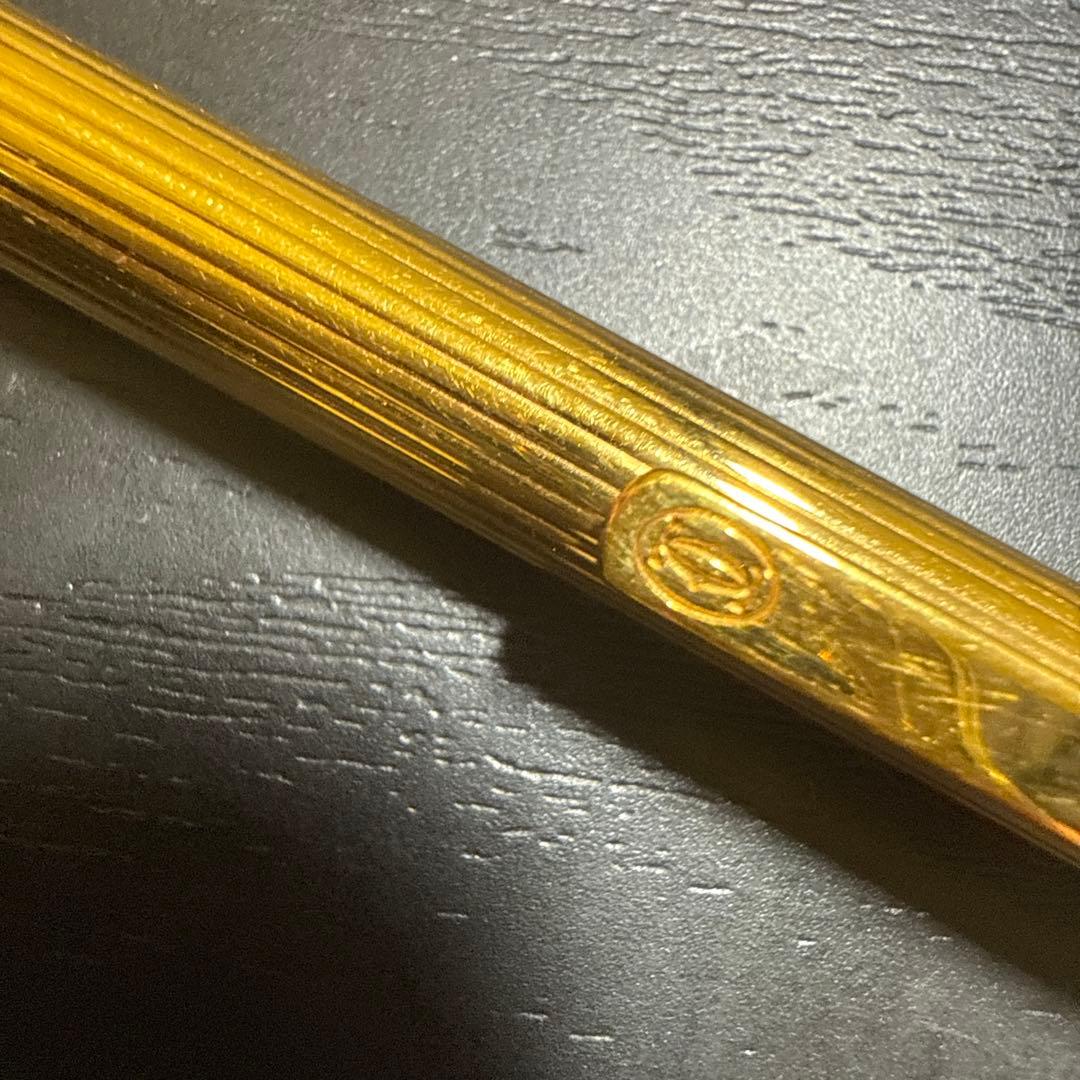 カルティエ　Cartier ツイスト式ボールペン　ゴールドカラー　筆記確認済み