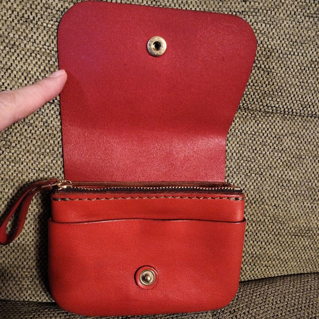 レザー 赤 ケース・小銭入れ