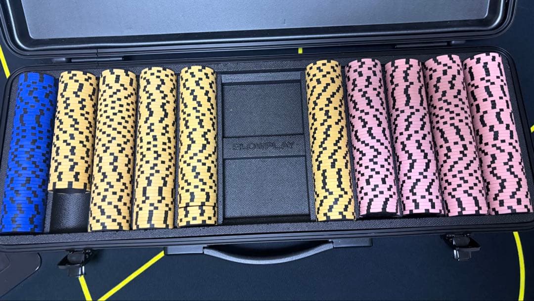 【引取限定】ポーカーテーブル＆SLOWPLAYチップ2セット＆IKEA椅子