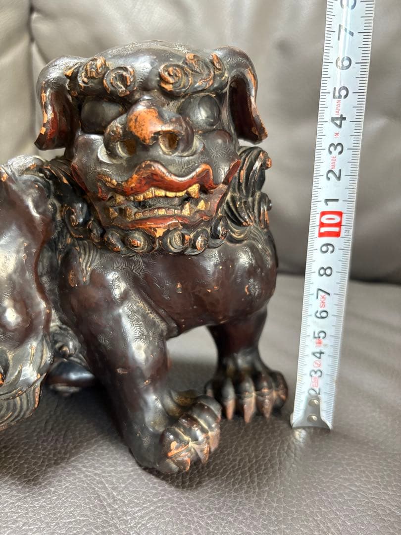 獅子　置物　オス