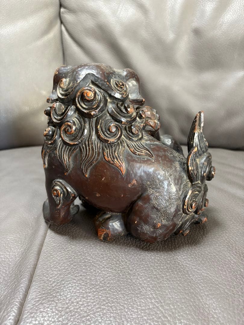 獅子　置物　オス