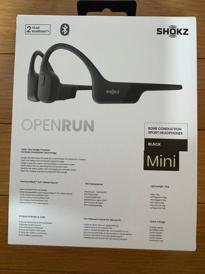 SHOKZ OPENRUN Mini 骨伝導イヤホン ブラック