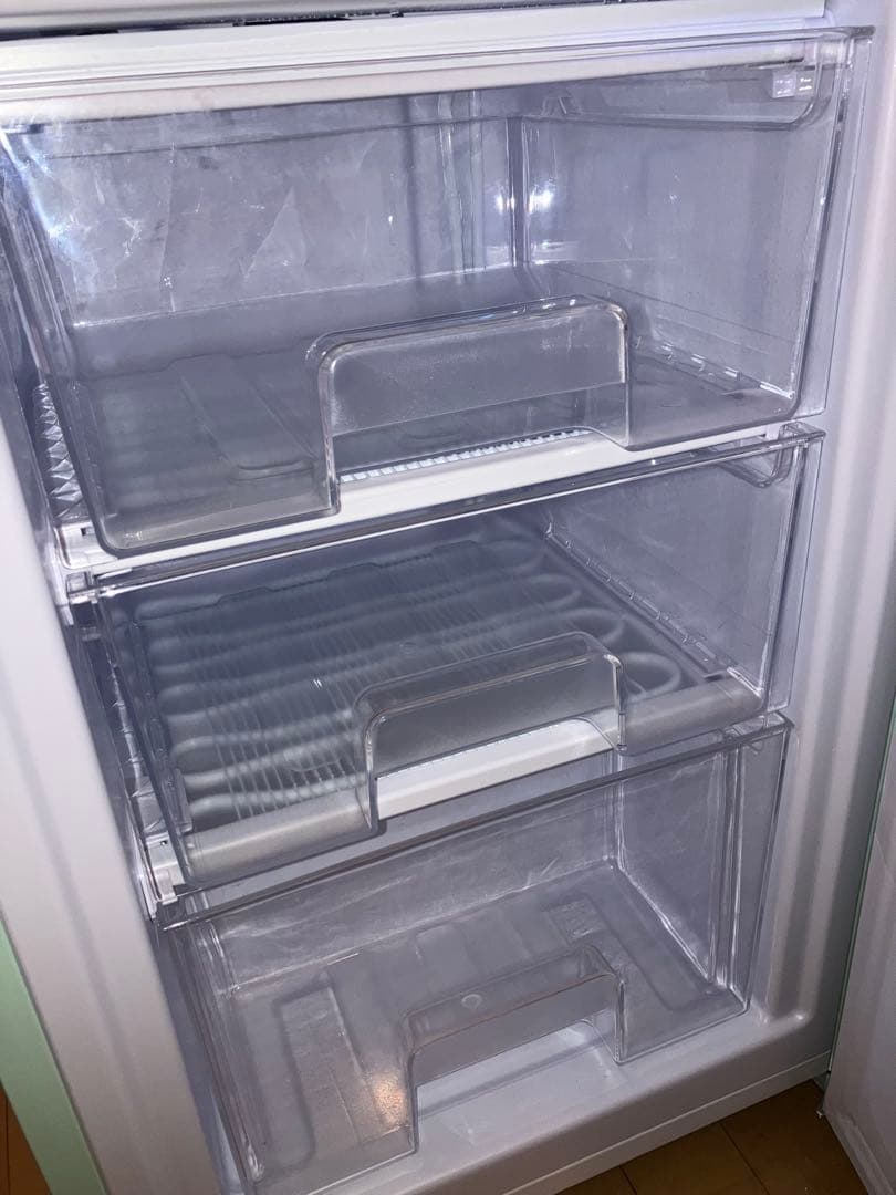 M　アイリスオーヤマ　冷蔵庫　130L レトロ　グリーン