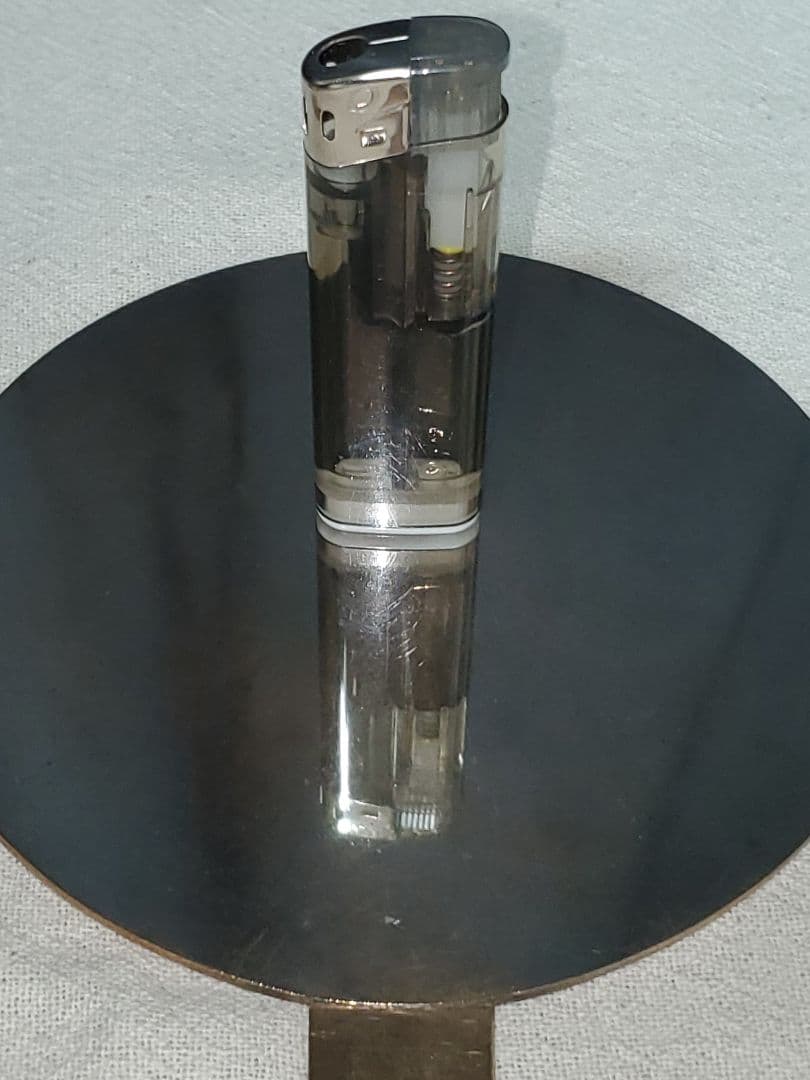 江戸銅鏡 藤原 光長　歴史研究用古物柄鏡