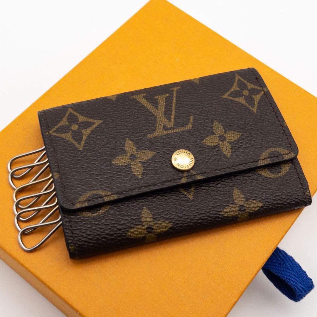 【極美品】ルイヴィトン　ミュルティクレ6 モノグラム　キーケース　茶色