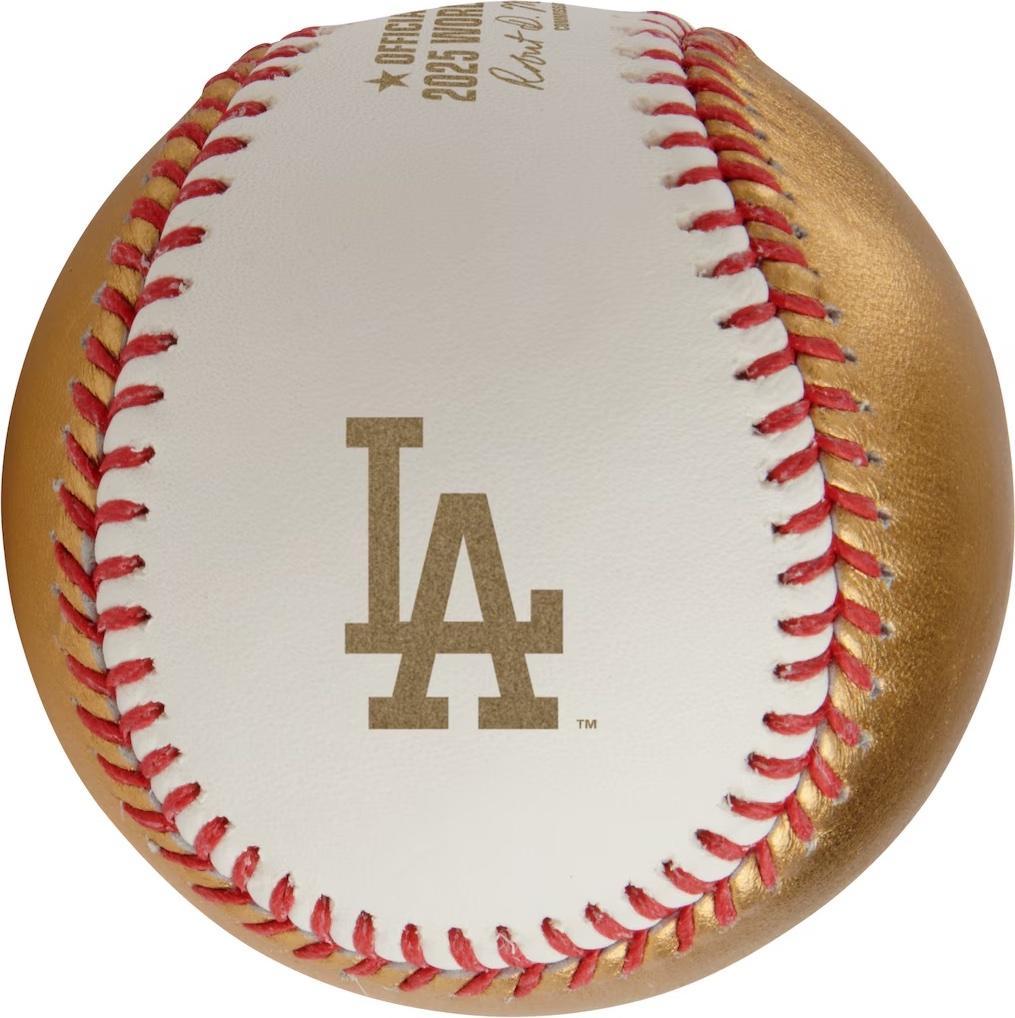 MLB公式 2025 ドジャース 世界一記念ボール ゴールド 全試合スコア入り