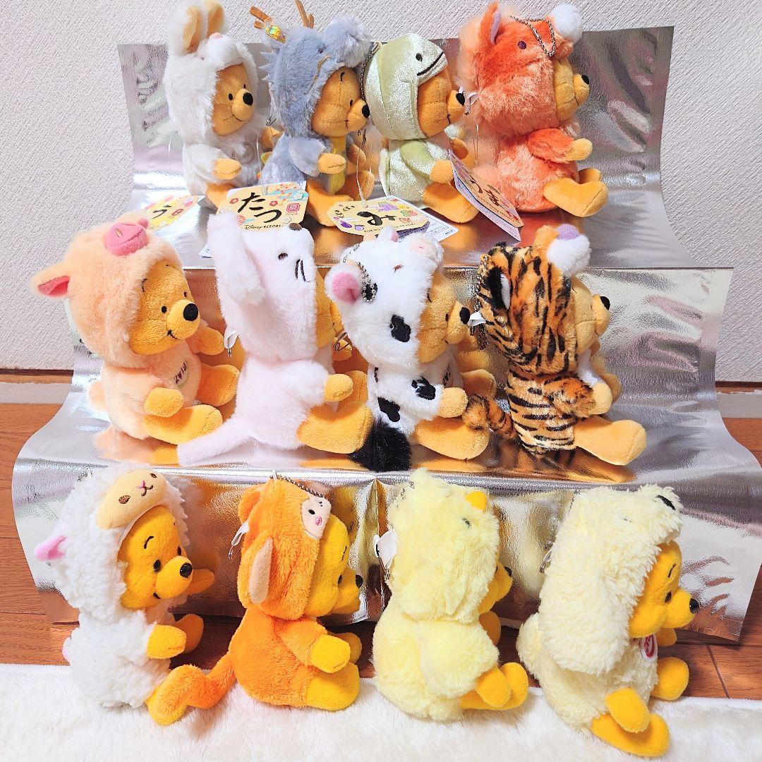 プーさん　干支ぬいぐるみバッジ　１２種類　ＴＤＲ