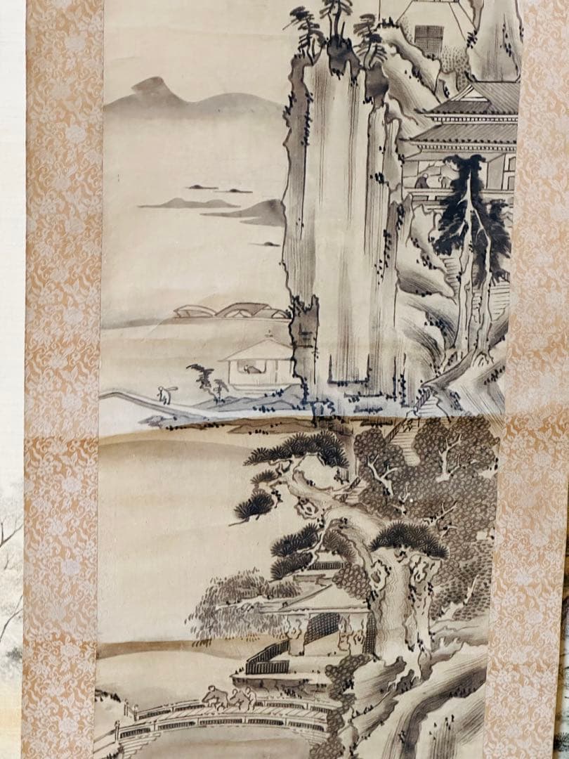 曾我蕭白　山水（夏山浮舟の図）