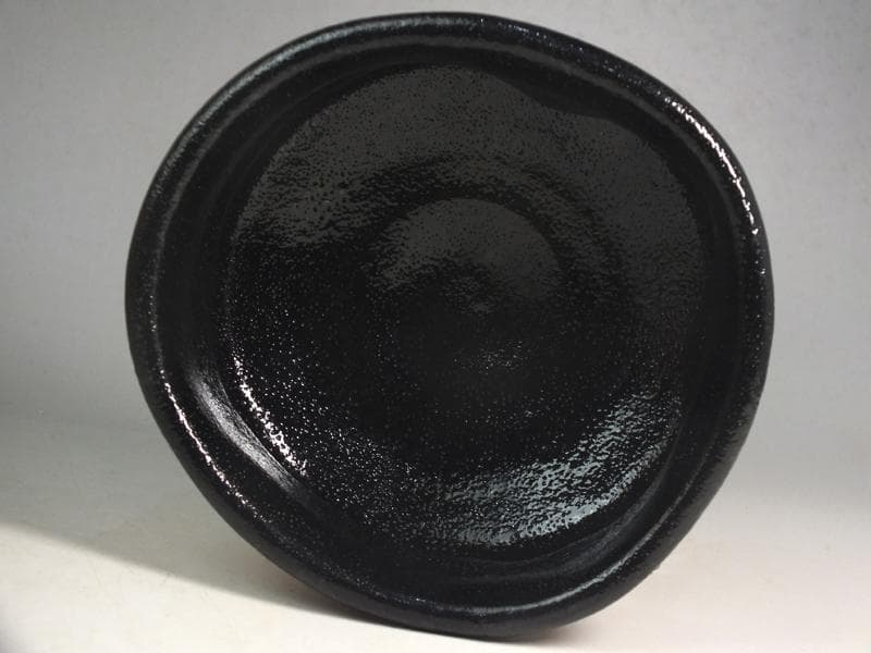 ☆ 野崎幻庵 作 自作黒茶碗 「新宿」 共箱 B4