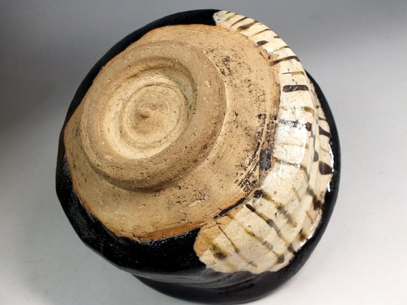 ☆ 野崎幻庵 作 自作黒茶碗 「新宿」 共箱 B4