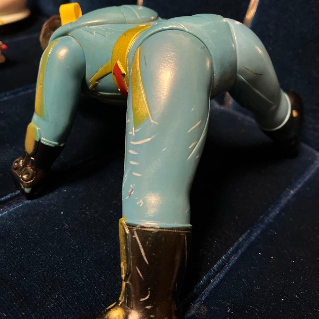 昭和レトロ ポピー イナズマン ソフビ 面無し 石森プロ 当時物 戦隊モノ