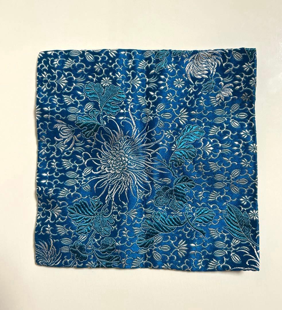 ☆未使用品☆ 織部焼 加藤連瓶 茶道具 井伊家伝来裂 宝入龍鳳裂取