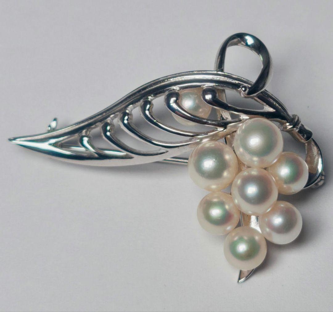 【極美品 最高級!!】ミキモト ブローチ パール 8珠 希少デザイン 皇室御用達