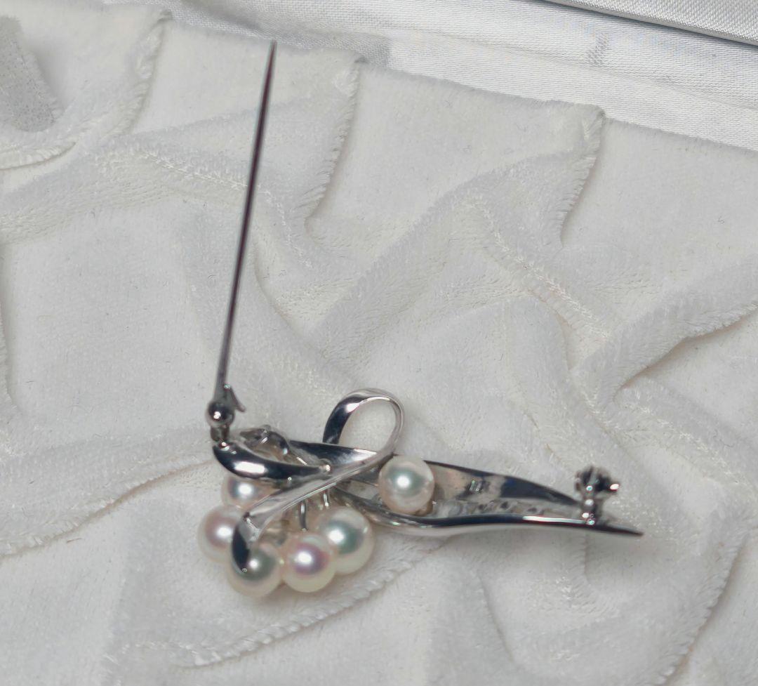 【極美品 最高級!!】ミキモト ブローチ パール 8珠 希少デザイン 皇室御用達