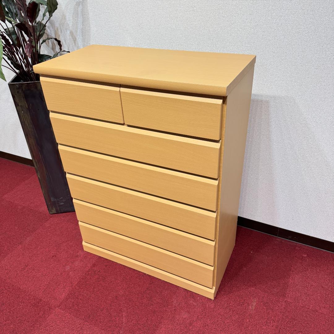 東京23区送料無料　大川家具ハイチェスト幅80㎝・タンス・収納・日本製