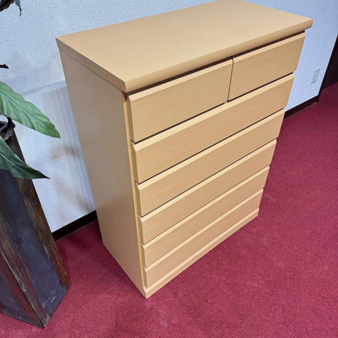 東京23区送料無料　大川家具ハイチェスト幅80㎝・タンス・収納・日本製