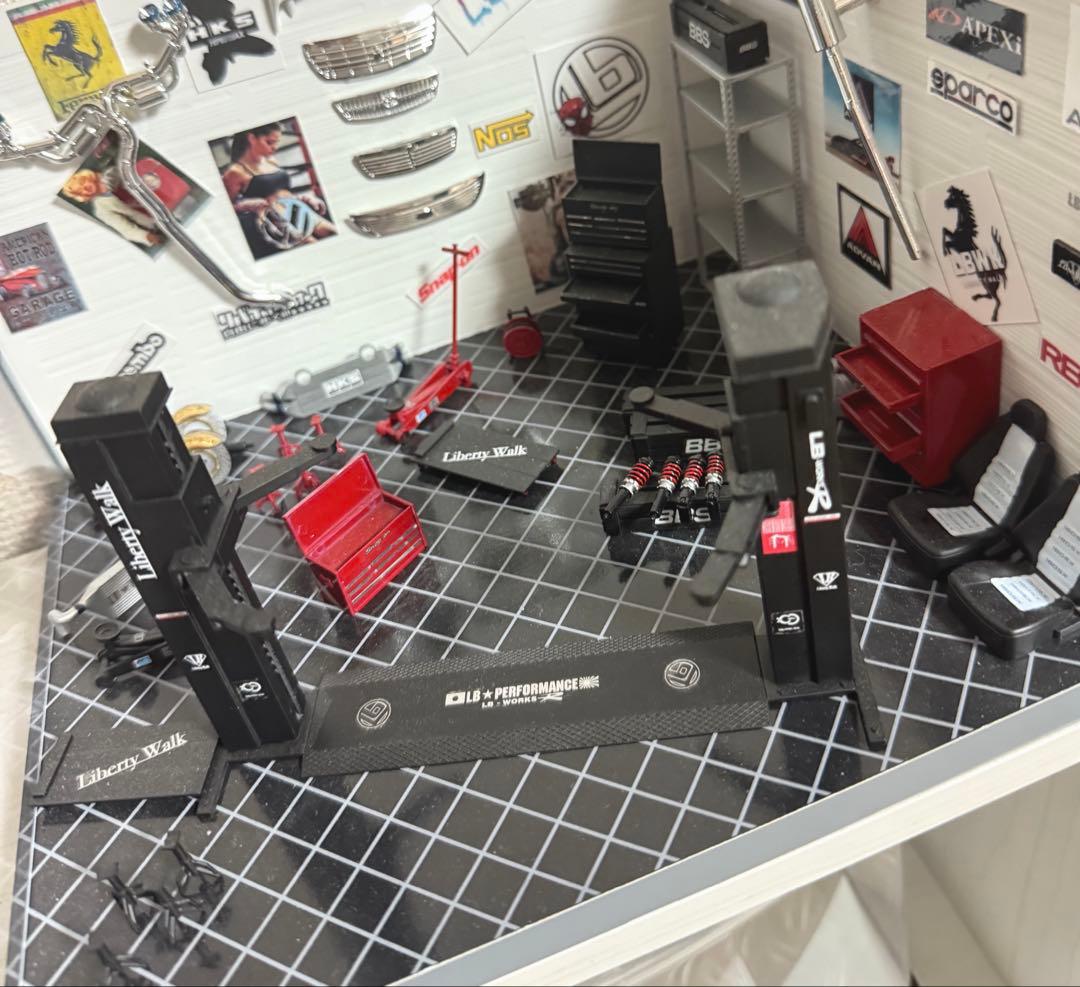 アオシマ フジミ 1/24 ガレージ ジオラマ