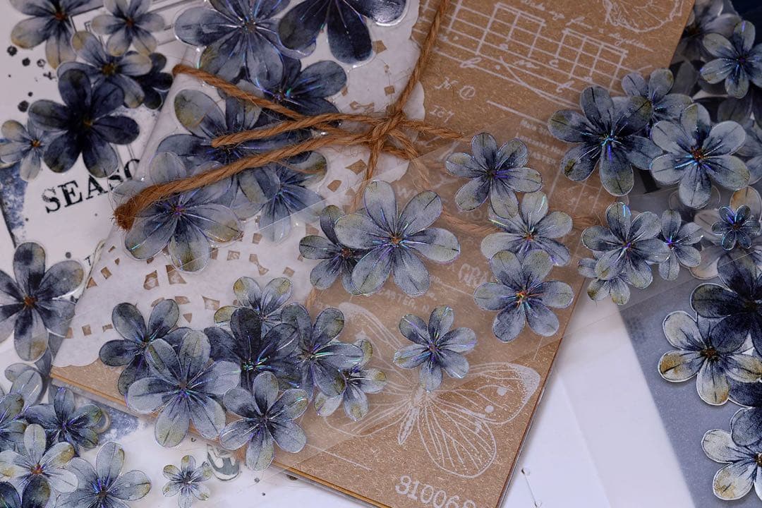 小白家文創《深海蓝》海外マスキングテープ　マステ 【2516】