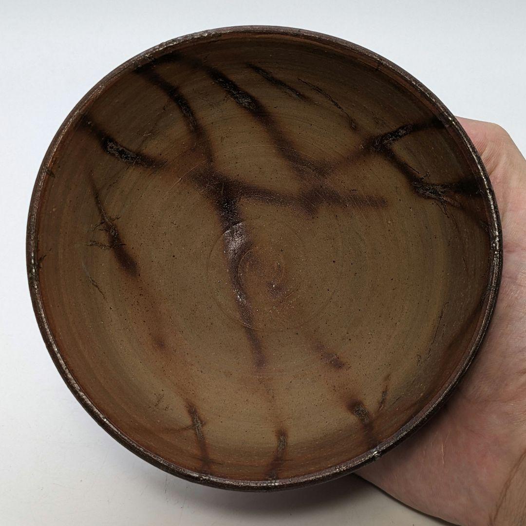 岡山県重要無形文化財 浦上善次 備前焼 緋襷茶盌 共箱合布 抹茶碗 抹茶茶碗