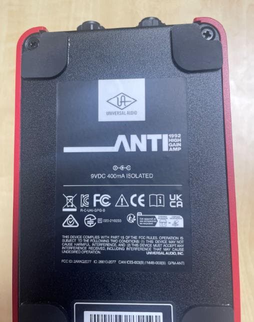 ギター Universal Audio UAFXANTI 1992HIGHGAINAMP