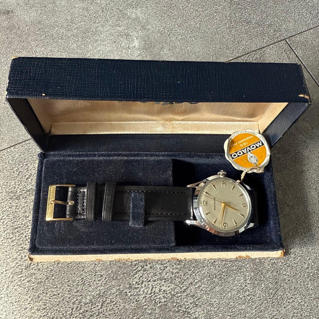 モバード17Jewels手巻き クリームカラー文字盤 箱とタグ付き アンティーク