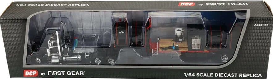 DCP ピータービルト379・ウィズ・デムコ・トレーラー(ブラック/レッド)