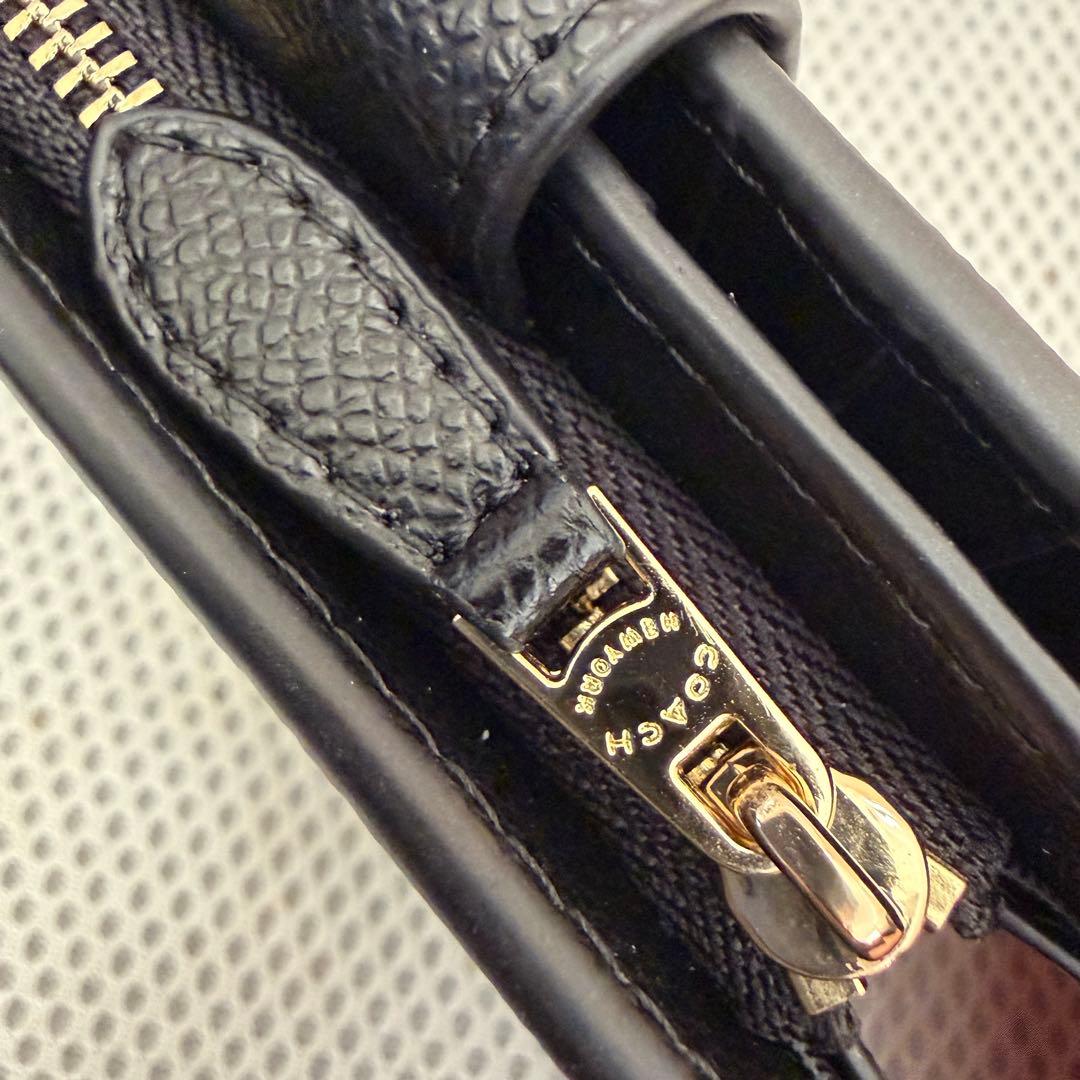 リ*マ様 コーチ COACH ミディアムコーナージップウォレット 6390 ブラ