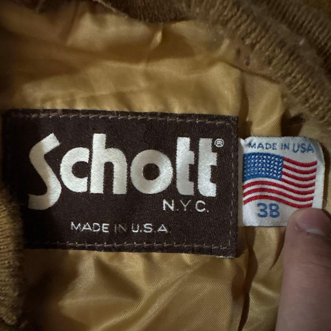 OLD Schott 80s USA製　レザージャケット　ブルゾン　スエード