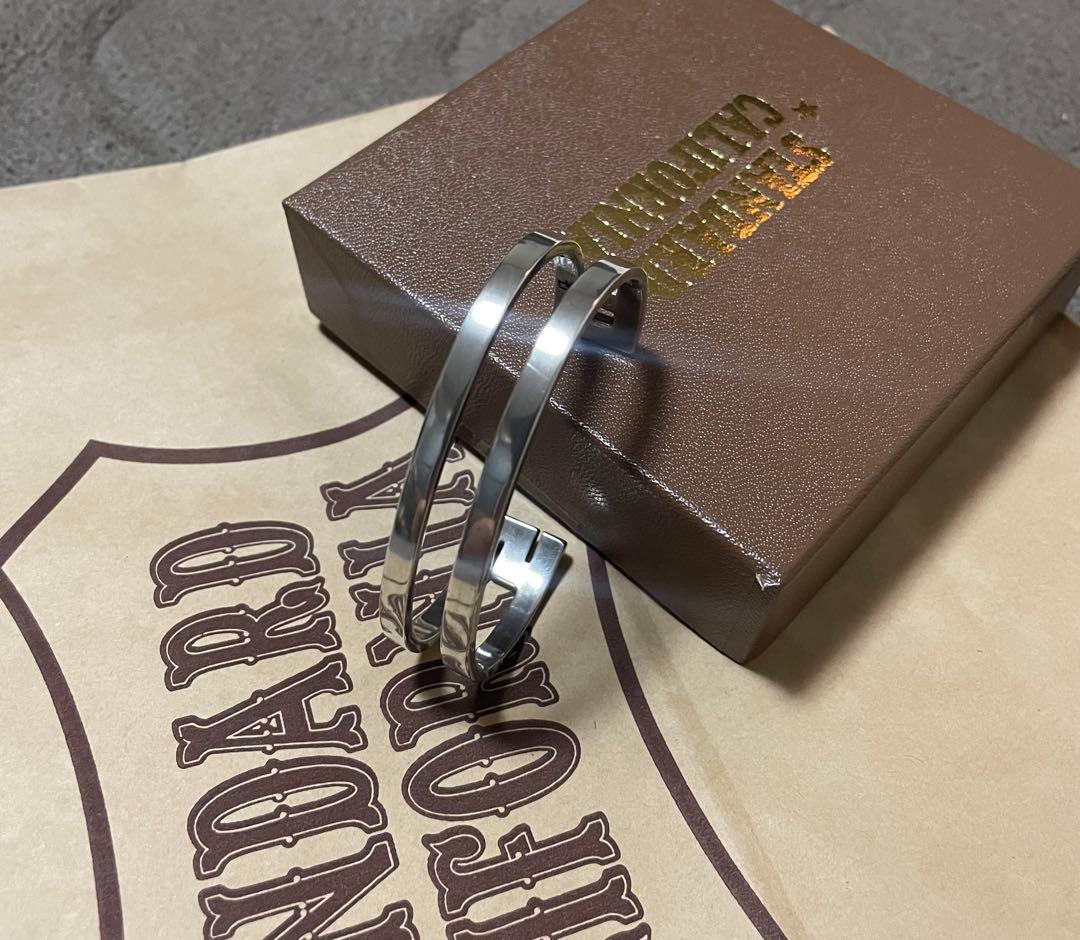 スタンダードカリフォルニア×ラリースミススターリングシルバーダブルバングル