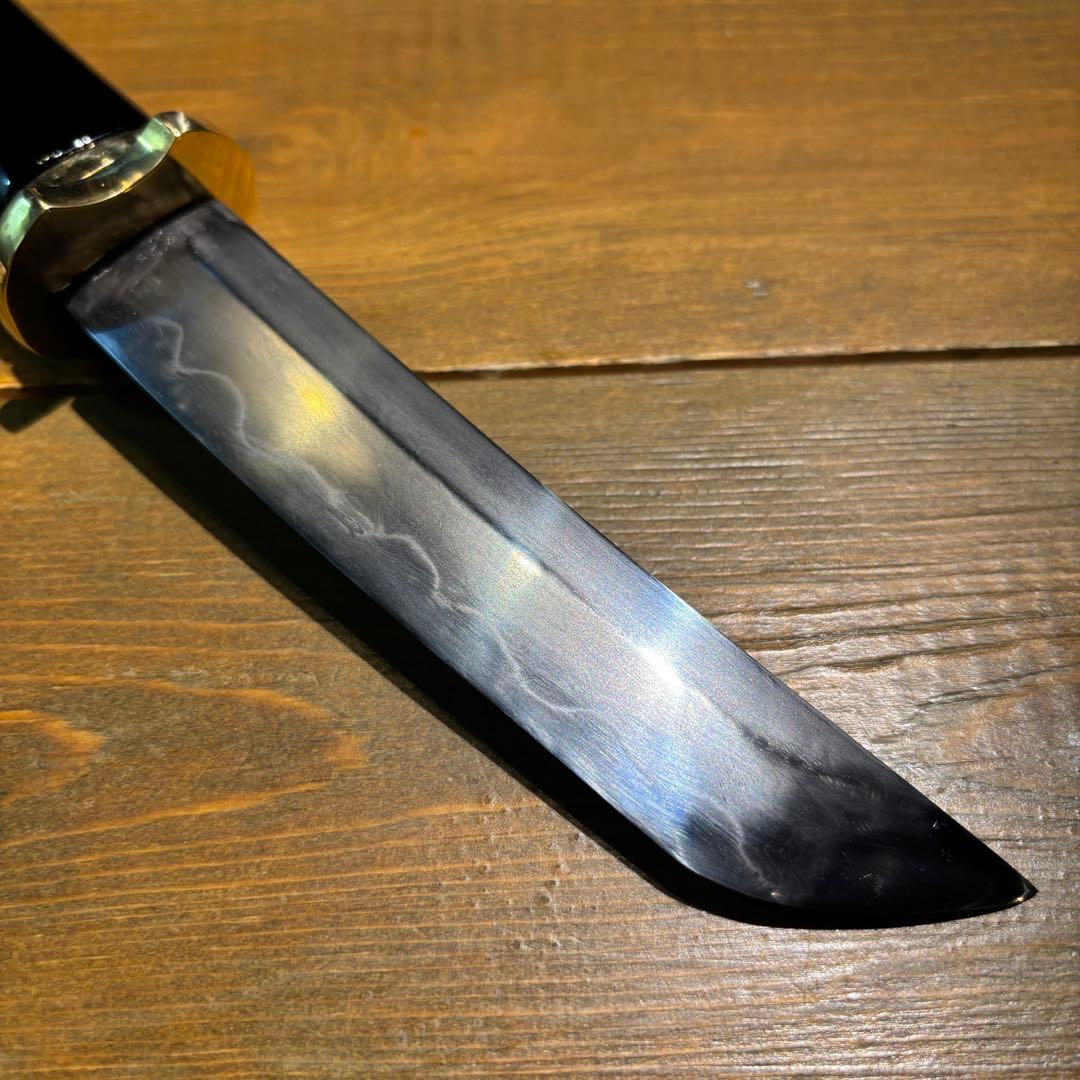 日本刀残欠クラフトナイフNo.81 久次 黒鞘