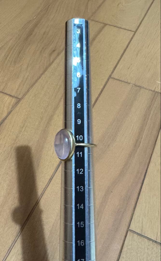 マリハ MARIHAアースドロップス リング ローズクォーツ カボション