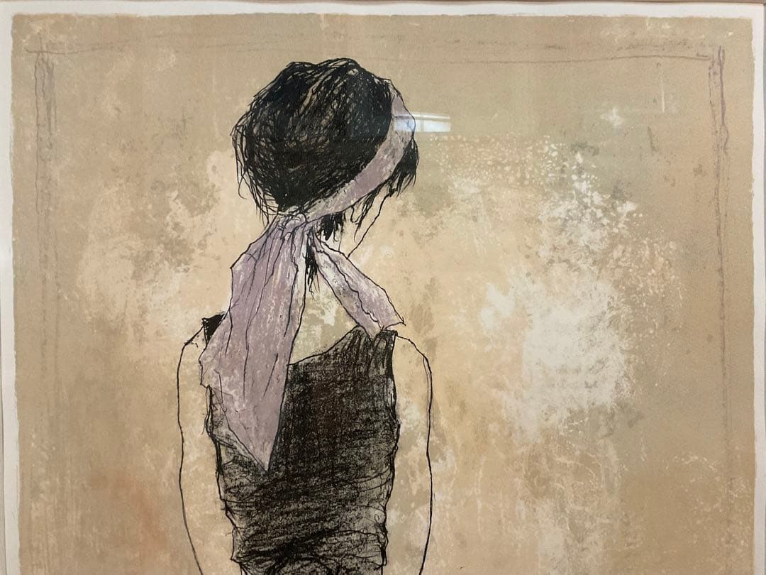 rinrinさま専用ジャンセン『紫色のターバンを巻いたバレリーナ」　リトグラフ