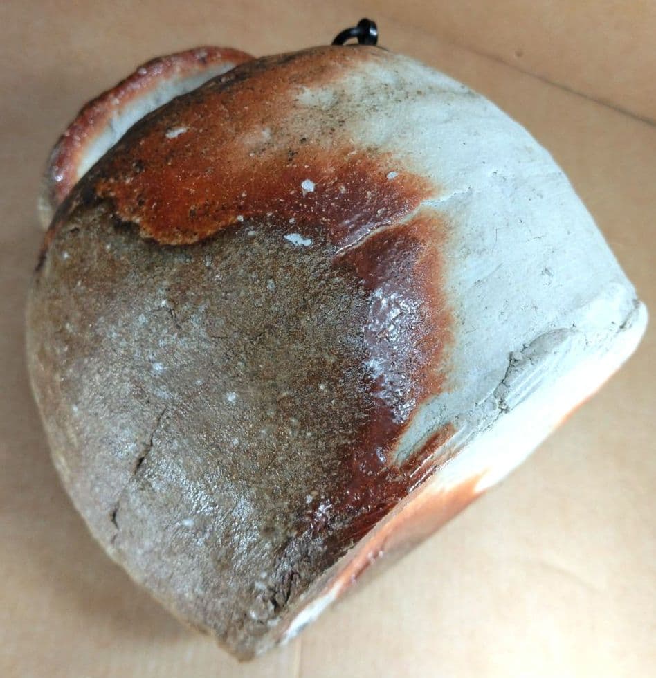 杉本貞光 信楽掛花入(信楽蹲壷）裏千家十五代 鵬雲斎 書付 共箱 寺垣外窯 美品