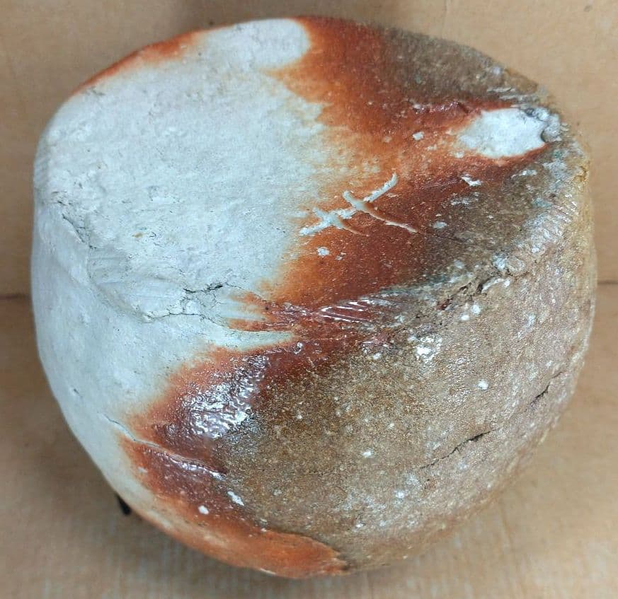 杉本貞光 信楽掛花入(信楽蹲壷）裏千家十五代 鵬雲斎 書付 共箱 寺垣外窯 美品