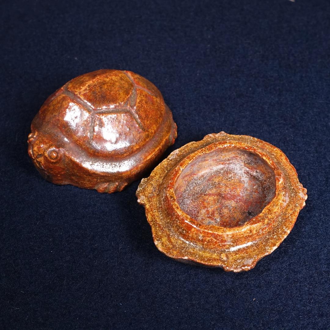 楽吉左衛門 亀香合 共箱 茶道具