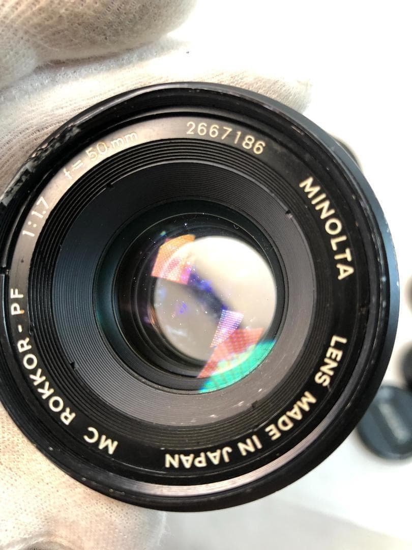 MINOLTA XG-E +レンズ3本セット　MF　ズーム、単焦点【動作確認済】