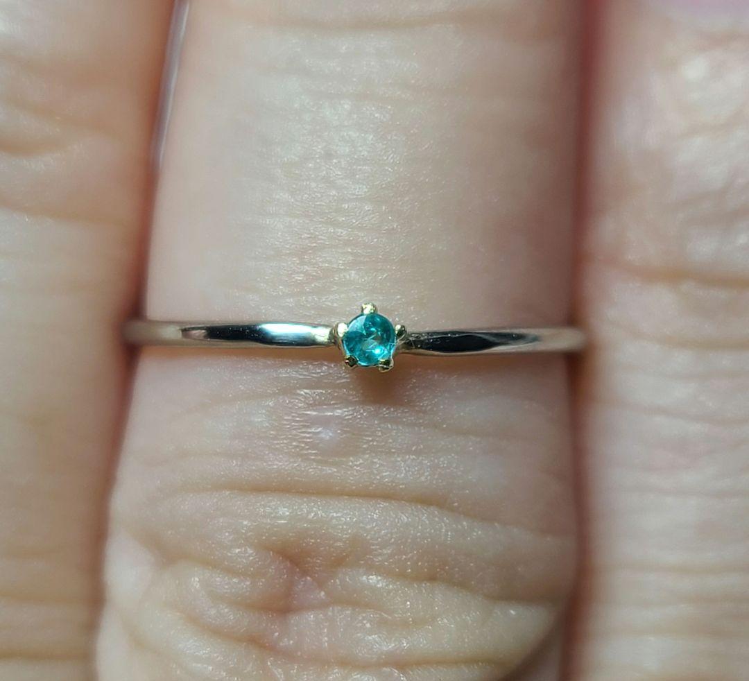 ビカビカネオン!!★ブラジルバターリャパライバトルマリン18金Ptリング★